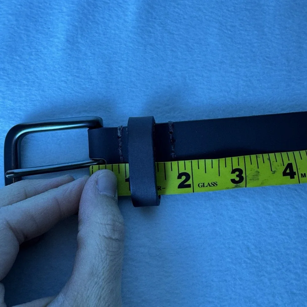 Timberland Brown Leather Belt 38 Adjustable Buckle Assembled In USA Classic